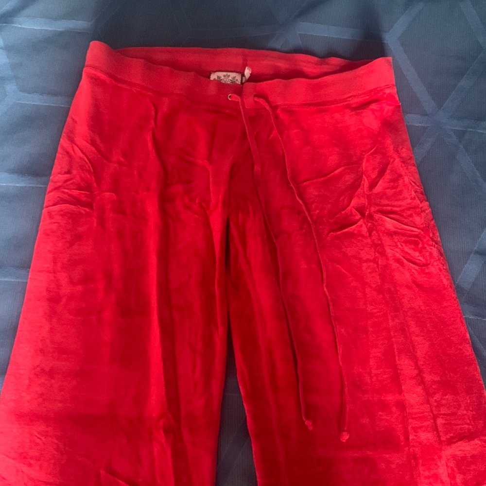 Red Juicy Couture Velour Pants